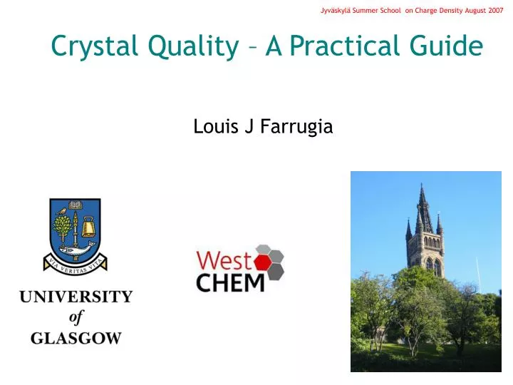 crystal quality a practical guide