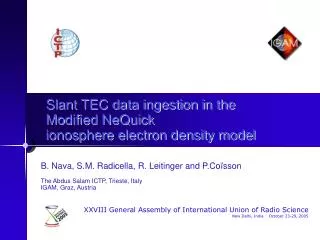 Slant TEC data ingestion in the Modified NeQuick ionosphere electron density model