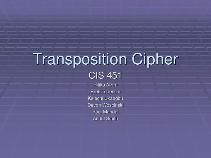 transposition cipher