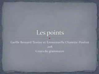 les points