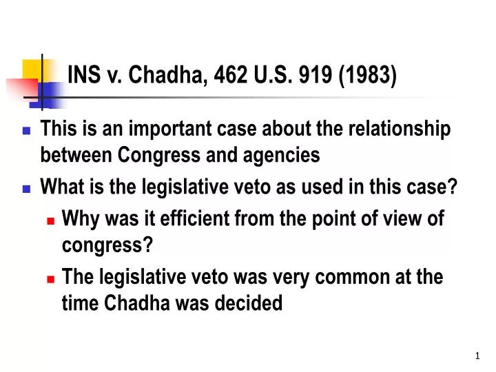 ins v chadha 462 u s 919 1983