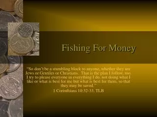 Fishing For Money