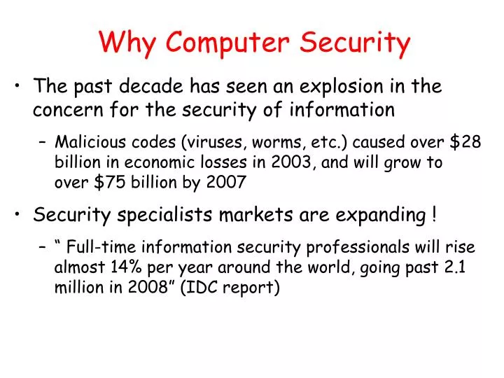 why computer security