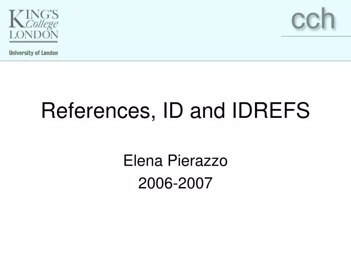 references id and idrefs