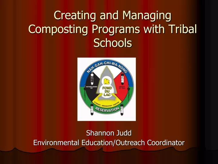 creating and managing composting programs with tribal schools