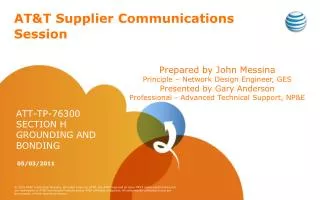 AT&amp;T Supplier Communications Session