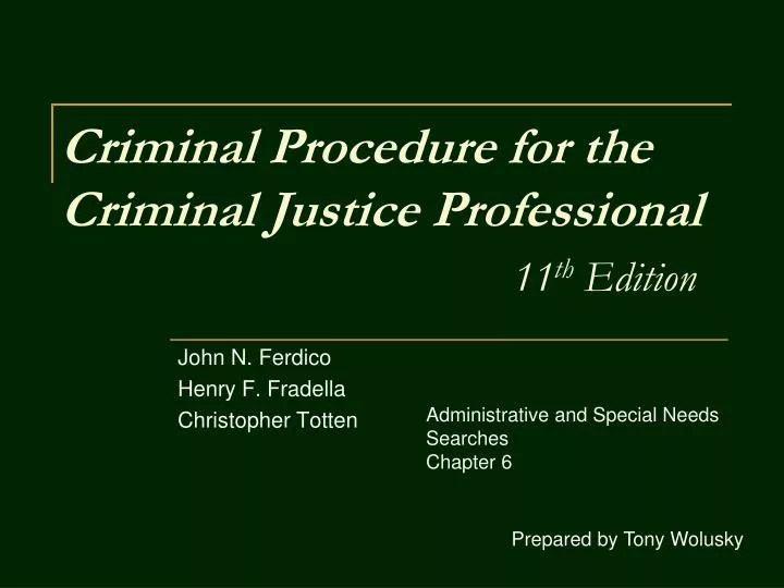 criminal procedure for the criminal justice professional 11 th edition