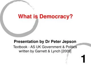 What is Democracy?