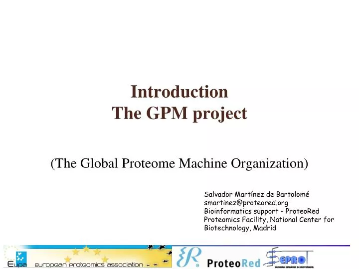 introduction the gpm project
