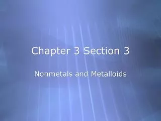 Chapter 3 Section 3