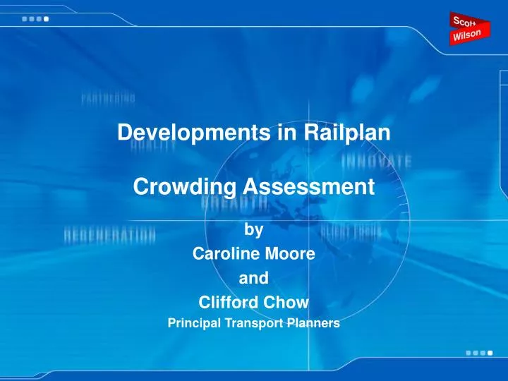 developments in railplan crowding assessment