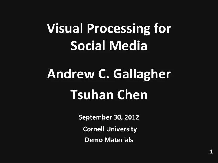 visual processing for social media