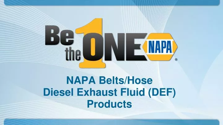 napa belts hose diesel exhaust fluid def products