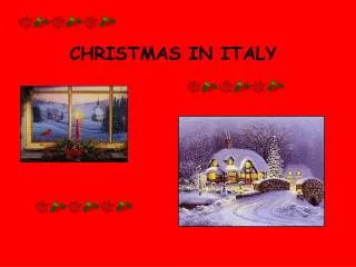 CHRISTMAS IN ITALY