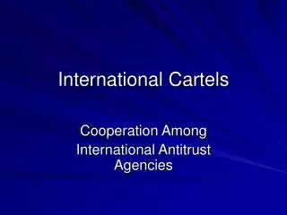 International Cartels