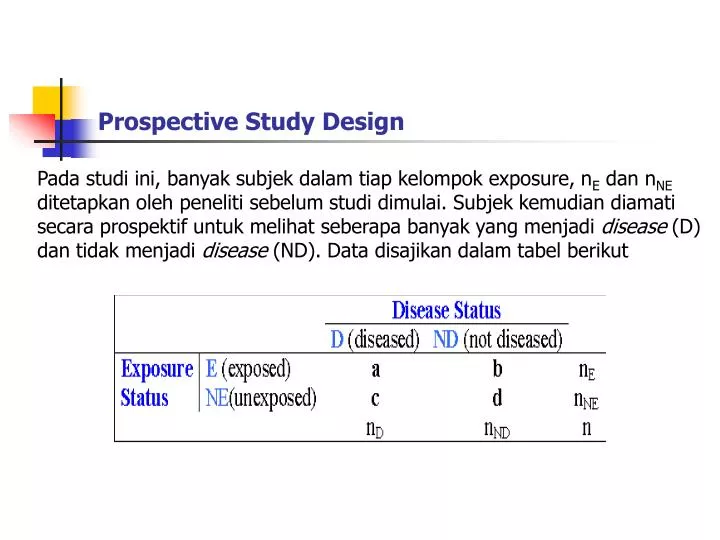 prospective study design