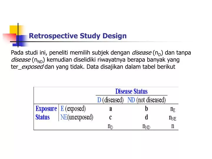 retrospective study design