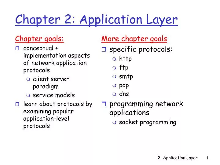 chapter 2 application layer