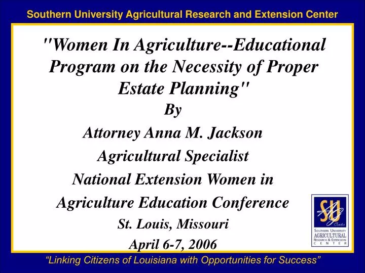 women in agriculture educational program on the necessity of proper estate planning