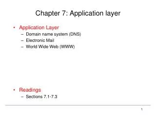 Chapter 7: Application layer