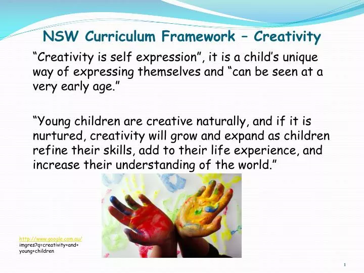 nsw curriculum framework creativity