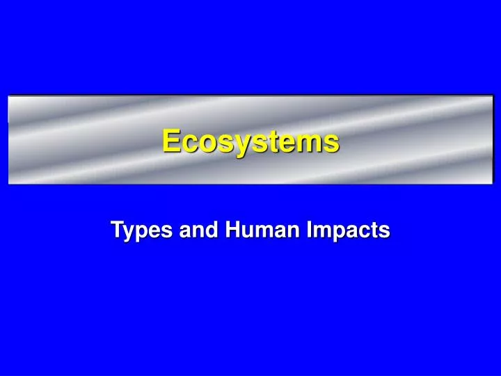 ecosystems