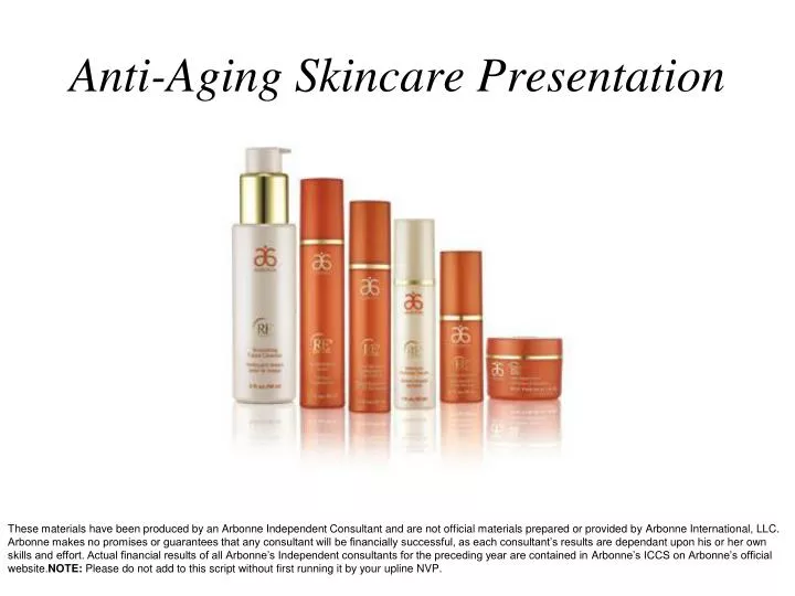 anti aging skincare presentation
