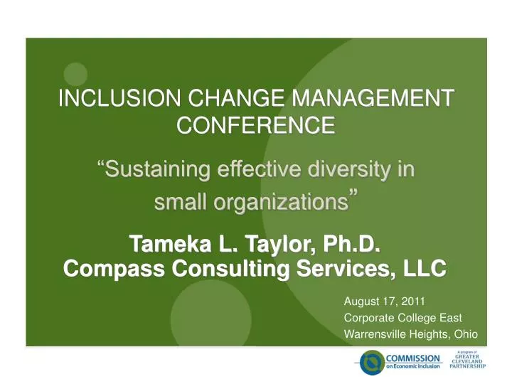 inclusion change management conference