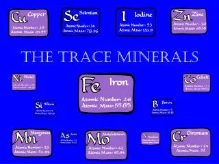 The Trace Minerals