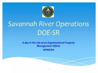 Savannah River Operations DOE-SR