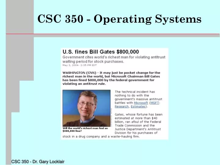 csc 350 operating systems