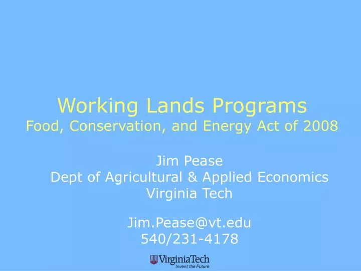 working lands programs food conservation and energy act of 2008