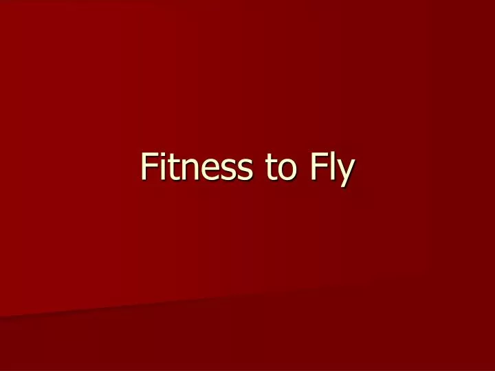 fitness to fly