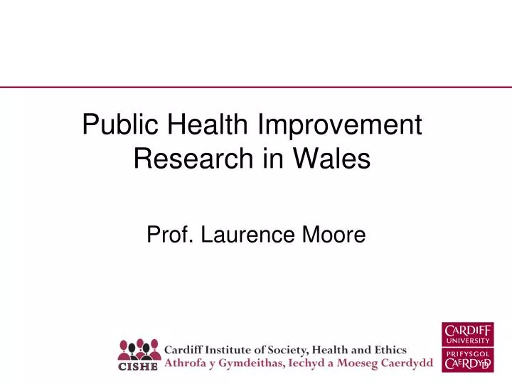 public health improvement research in wales