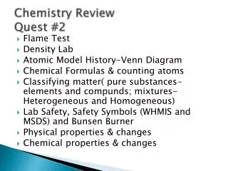 Chemistry Review Quest #2