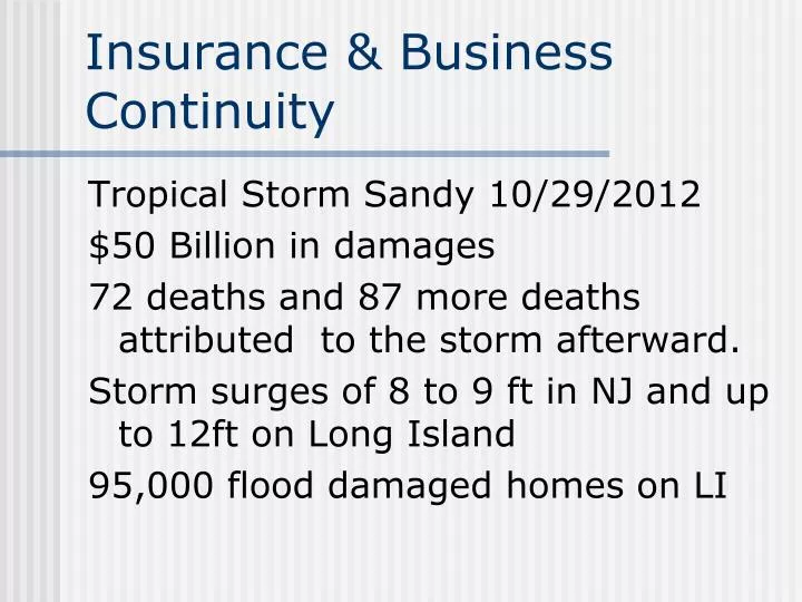 insurance business continuity