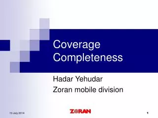 Coverage Completeness