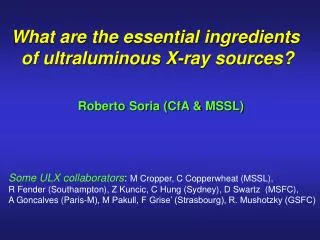 What are the essential ingredients of ultraluminous X-ray sources?