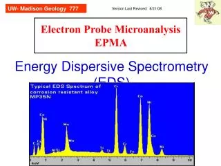 Energy Dispersive Spectrometry (EDS)