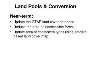 Land Pools &amp; Conversion