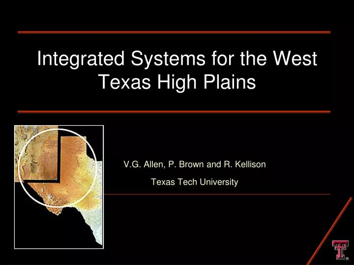 integrated systems for the west texas high plains
