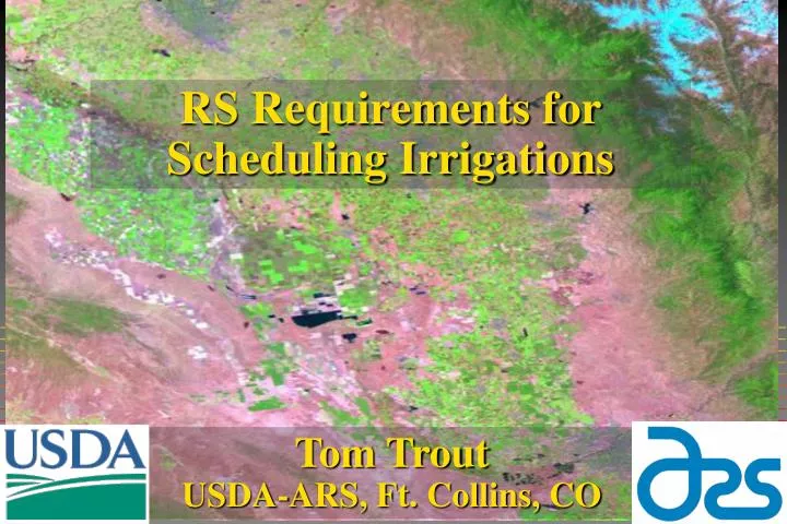 rs requirements for scheduling irrigations