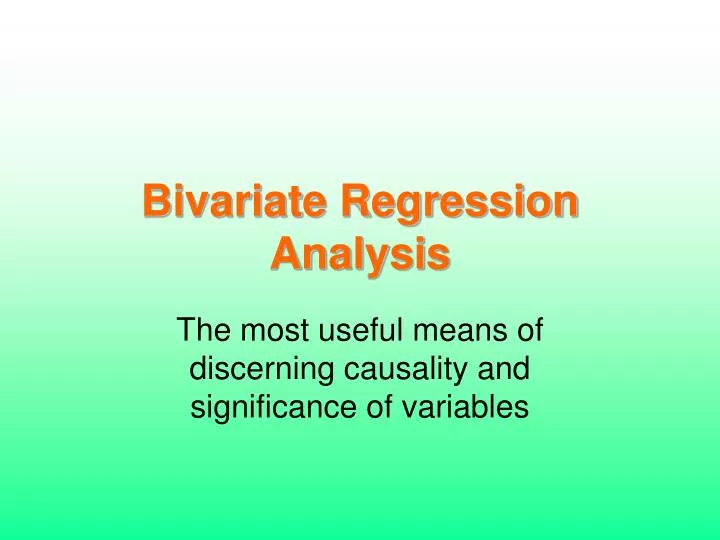 bivariate regression analysis