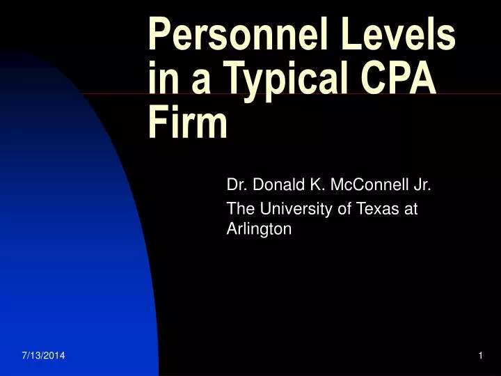 personnel levels in a typical cpa firm
