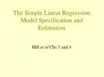 The Simple Linear Regression Model Specification and Estimation - slide 1