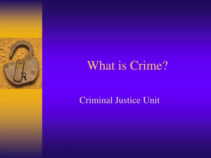 what is crime