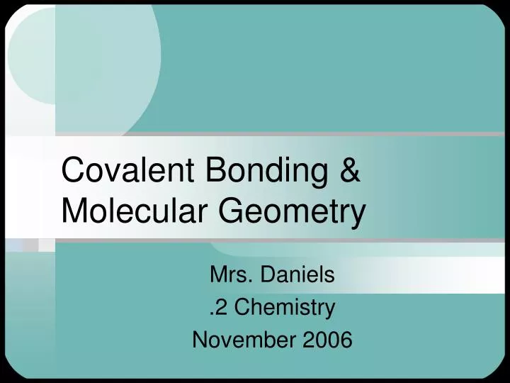 covalent bonding molecular geometry