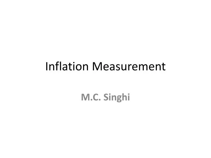 inflation measurement