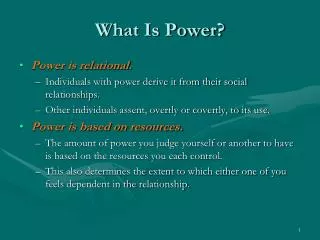 What Is Power?