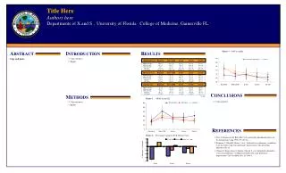 Title Here Authors here Departments of X and S , University of Florida College of Medicine, Gainesville FL